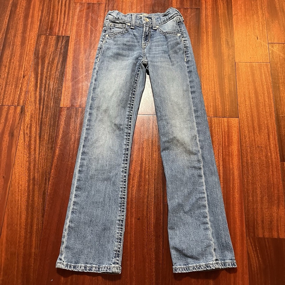Ariat Real Denim Jeans Womens 10 22x28 Bootcut Cowgirl Rodeo Festival Grunge